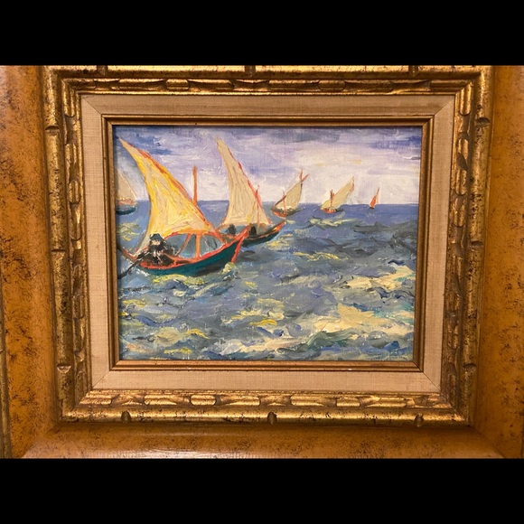 Boats at Sea Vincent Van Gogh Reproduction - Picture 4 of 5